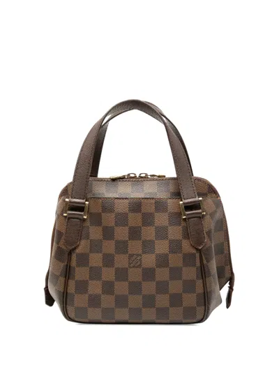 Pre-owned Louis Vuitton 2005 Damier Ebene Belem Pm Handbag In Brown