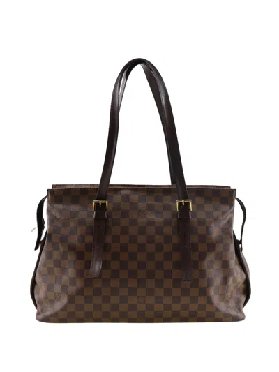 Pre-owned Louis Vuitton 2005 Damier Ebene Chelsea Shoulder Bag In Brown