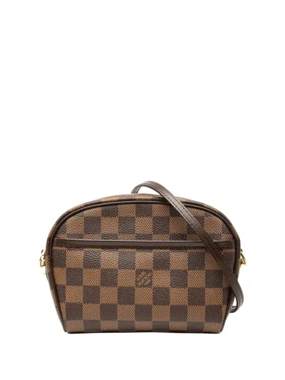 Pre-owned Louis Vuitton 2005 Damier Ebene Ipanema Pochette Crossbody Bag In Brown