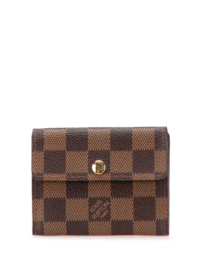 Pre-owned Louis Vuitton 2005 Damier Ebene Ludlow Wallet Small Wallets In Brown