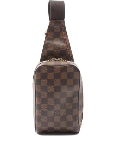 Pre-owned Louis Vuitton 2005 Damier Ebène Messenger Bag In Brown
