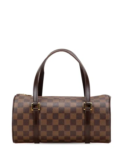 Pre-owned Louis Vuitton 2005 Damier Ebene Papillon 26 Handbag In Brown