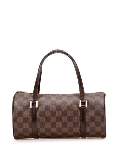 Pre-owned Louis Vuitton 2005 Damier Ebene Papillon 26 Handbag In Brown