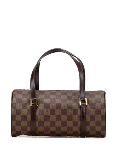 Pre-owned Louis Vuitton 2005 Damier Ebene Papillon 26 Handbag In Brown