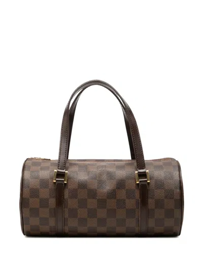 Pre-owned Louis Vuitton 2005 Damier Ebene Papillon 26 Handbag In Brown