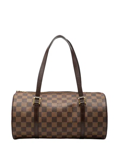 Pre-owned Louis Vuitton 2005 Damier Ebene Papillon 30 Handbag In Brown