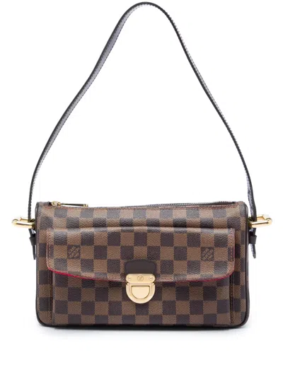 Pre-owned Louis Vuitton 2005 Damier Ebene Ravello Gm Satchel In Brown