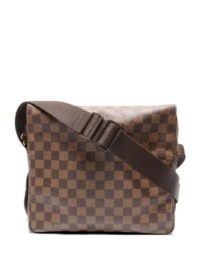 Pre-owned Louis Vuitton 2005 Damier Naviglio Shoulder Bag In Brown