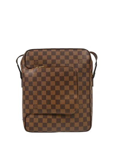 Pre-owned Louis Vuitton 2005 Damier Olaf Mm Shoulder Bag In Brown
