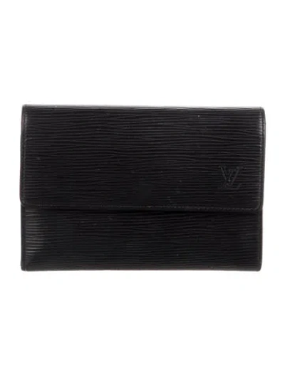 Pre-owned Louis Vuitton 2005 Epi Leather International Wallet In Blue