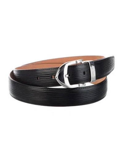 Pre-owned Louis Vuitton 2005 Epi Leather Waist Belt In Black
