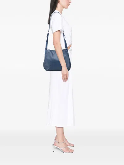 Pre-owned Louis Vuitton 2005 Epi Mandara Mm Shoulder Bag In Blue