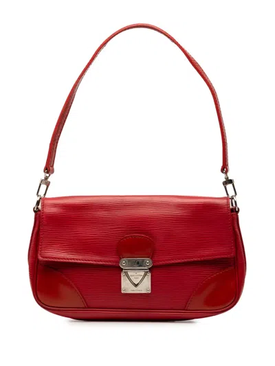 Pre-owned Louis Vuitton 2005 Epi Pochette Segur Satchel In Red