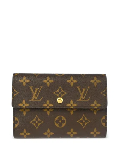 Pre-owned Louis Vuitton 2005 Etui Papier Wallet In Brown