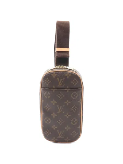 Pre-owned Louis Vuitton 2005 Ganju Monogram Leather Backpack In Brown