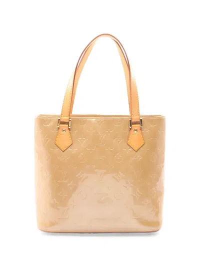 Pre-owned Louis Vuitton 2005 Houston Monogram Vernis Tote Bag In Neutral