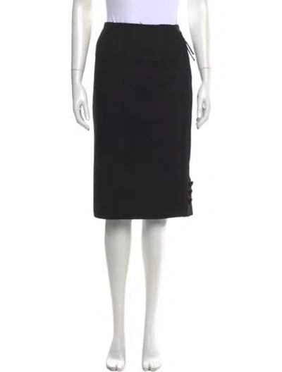Pre-owned Louis Vuitton 2005 Knee-length Skirt In Black