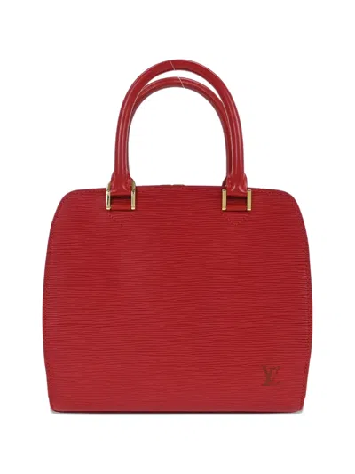 Pre-owned Louis Vuitton 2005 Leather Top-handle Tote Bag In Red