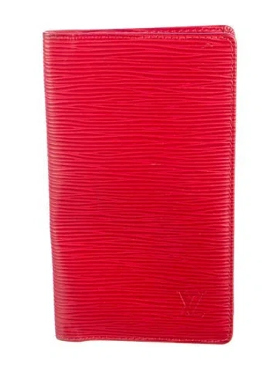 Pre-owned Louis Vuitton 2005 Leather Wallet In Red