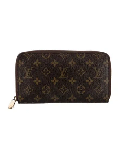 Pre-owned Louis Vuitton 2005 Lv Monogram Compact Wallet In Brown