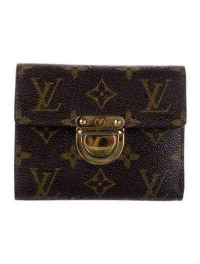 Pre-owned Louis Vuitton 2005 Lv Monogram Koala Wallet In Brown