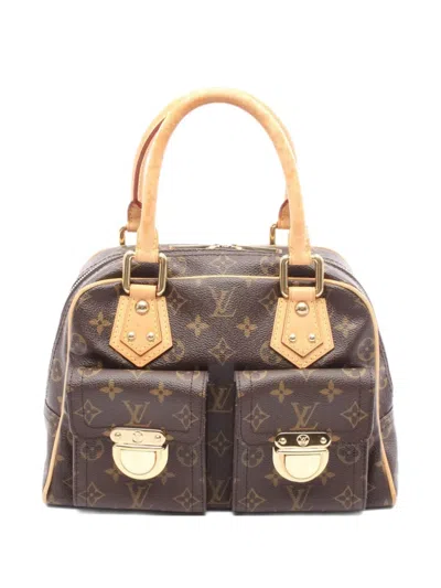 Pre-owned Louis Vuitton 2005 Manhattan Pm Handbag In Brown