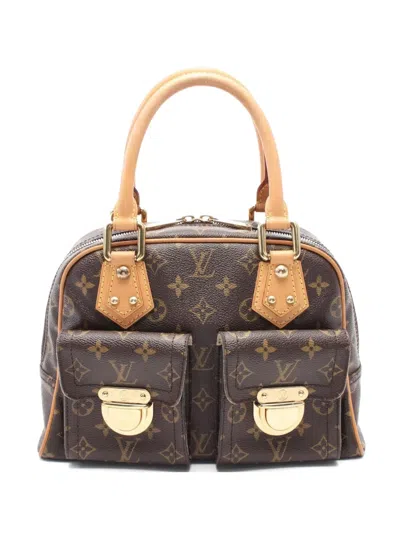 Pre-owned Louis Vuitton 2005 Manhattan Pm Handbag In Brown