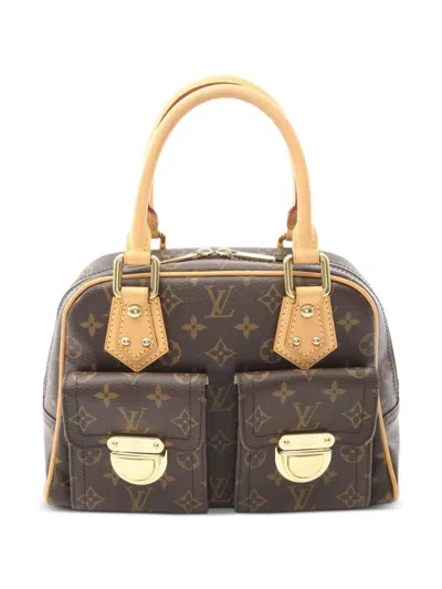 Pre-owned Louis Vuitton 2005 Manhattan Pm Handbag In Brown