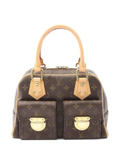 Pre-owned Louis Vuitton 2005 Manhattan Pm Shoulder Bag In Brown