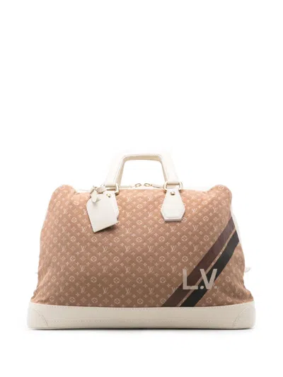 Pre-owned Louis Vuitton 2005 Mini Lin Initiales Isfahan Tote Bag In Neutrals