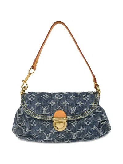 Pre-owned Louis Vuitton 2005 Mini Pleaty Handbag In Blue