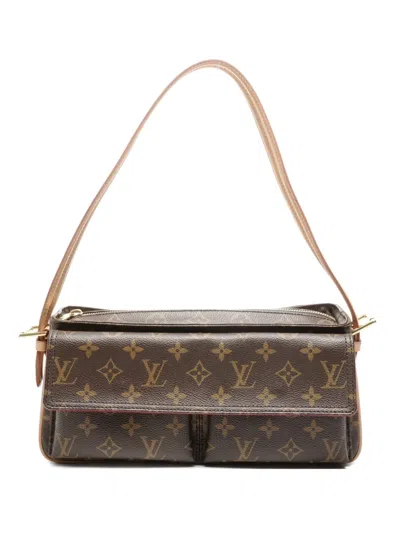 Pre-owned Louis Vuitton 2005 Mm Viva Cite Monogram Shoulder Bag In Brown