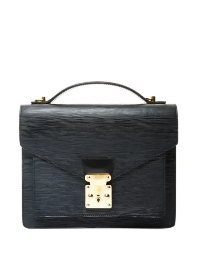 Pre-owned Louis Vuitton 2005 Monceau Epi Tote Bag In Black