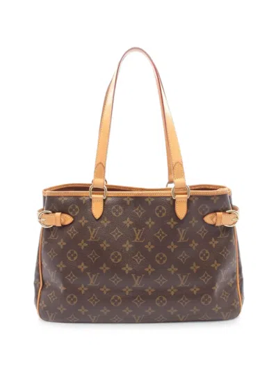 Pre-owned Louis Vuitton 2005 Monogram Batignolles Horizontal Shoulder Bag In Brown