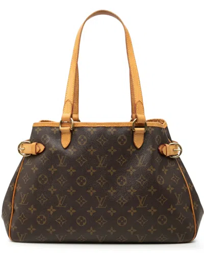 Pre-owned Louis Vuitton 2005 Monogram Batignolles Horizontal Tote Bag In Brown