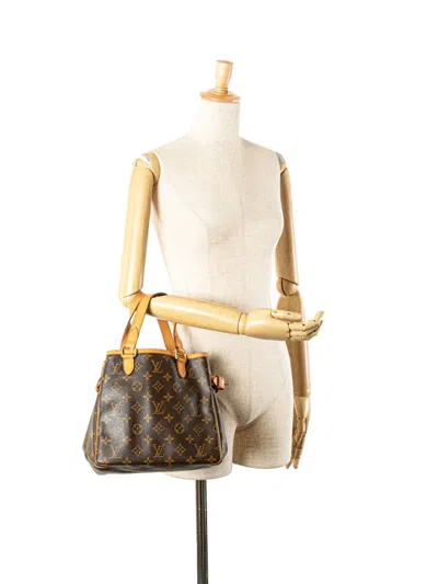 Pre-owned Louis Vuitton 2005 Monogram Batignolles Vertical Pm Handbag In Brown