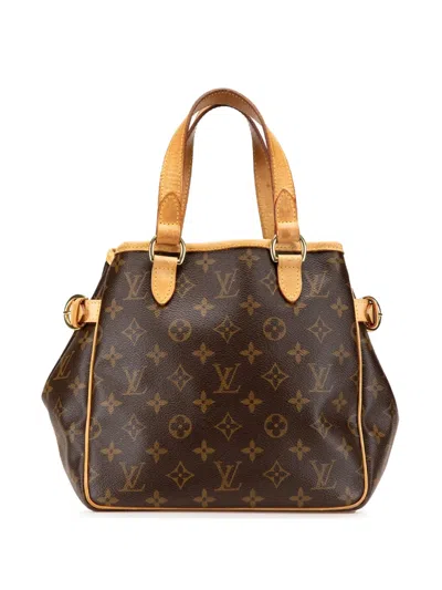 Pre-owned Louis Vuitton 2005 Monogram Batignolles Vertical Pm Handbag In Brown