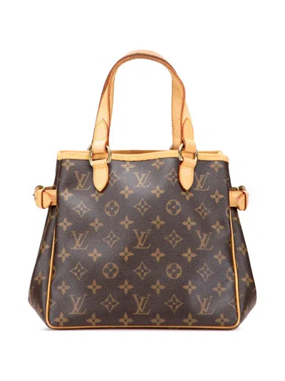 Pre-owned Louis Vuitton 2005 Monogram Batignolles Vertical Pm Handbag In Brown
