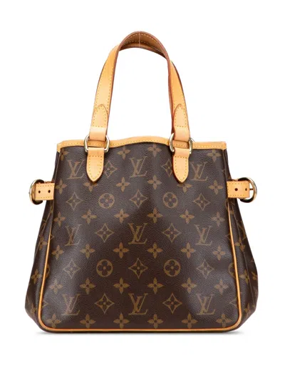 Pre-owned Louis Vuitton 2005 Monogram Batignolles Vertical Pm Handbag In Brown