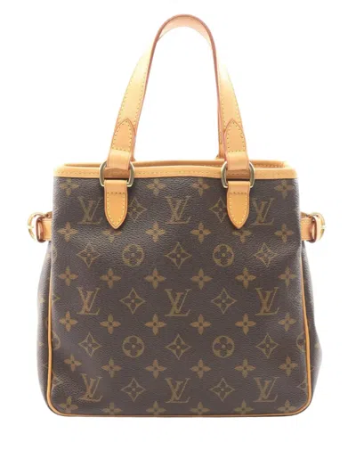 Pre-owned Louis Vuitton 2005 Monogram Batignolles Vertical Pm Handbag In Brown