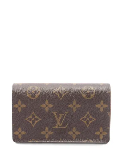 Pre-owned Louis Vuitton 2005 Monogram Bi-fold Wallet In Brown