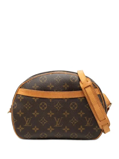 Pre-owned Louis Vuitton 2005 Monogram Blois Crossbody Bag In Brown