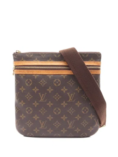 Pre-owned Louis Vuitton 2005 Monogram Bosphore Shoulder Bag In Brown