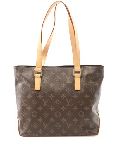 Pre-owned Louis Vuitton 2005 Monogram Cabas Piano Tote Bag In Brown