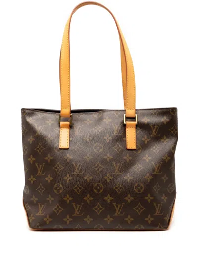 Pre-owned Louis Vuitton 2005 Monogram Cabas Piano Tote Bag In Brown