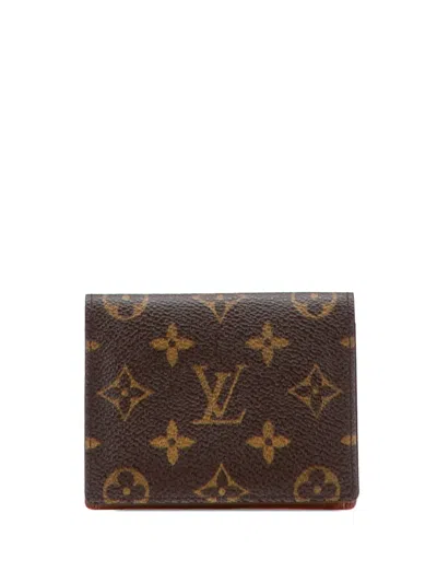 Pre-owned Louis Vuitton 2005 Monogram Card Holder In Brown