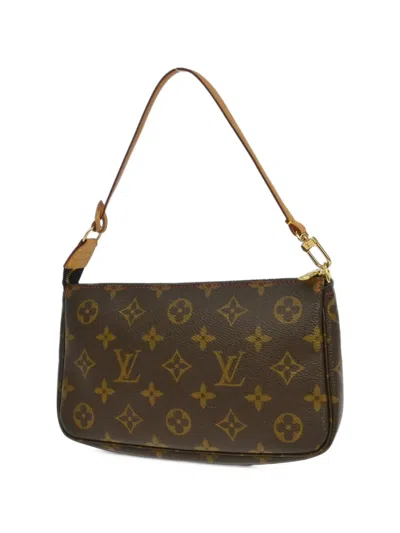 Louis Vuitton 2005 Monogram Cherry Pochette Accessoires Tote Bag In Brown