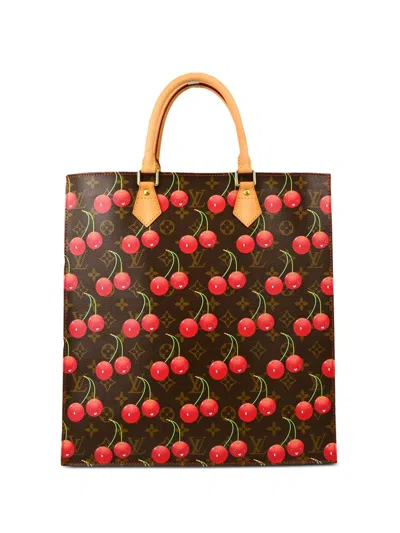 Pre-owned Louis Vuitton 2005 Monogram Cherry Tote Bag In Brown