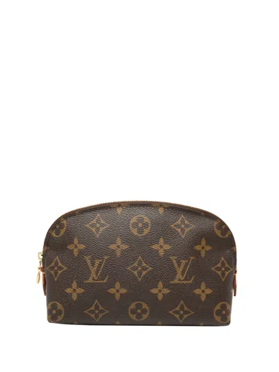 Pre-owned Louis Vuitton 2005 Monogram Cosmetic Pm Pouch In Brown