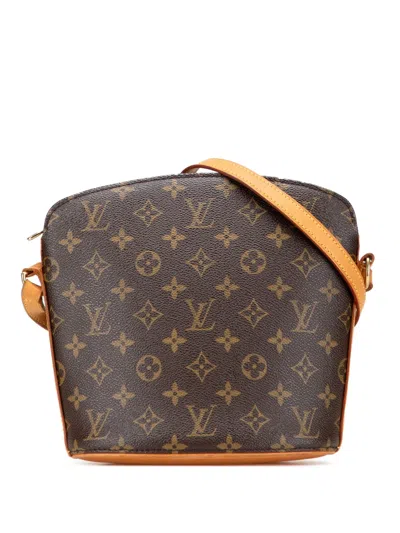 Pre-owned Louis Vuitton 2005 Monogram Drouot Crossbody Bag In Brown